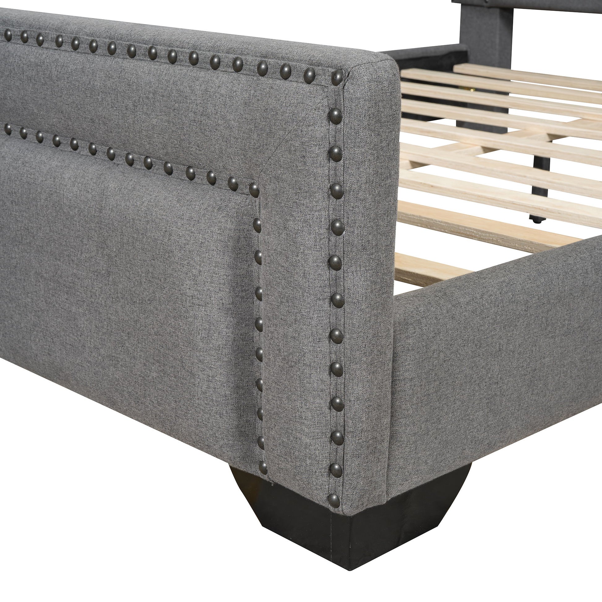 Upholstered Bed With Slats Support, No Box Spring Needed - The Sleep Loft - Online Mattress Showroom NYC