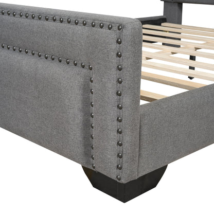 Upholstered Bed With Slats Support, No Box Spring Needed - The Sleep Loft - Online Mattress Showroom NYC