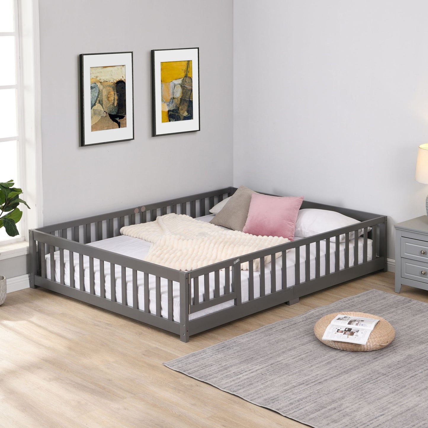 Solid Floor Bed With Door And Fence For Children - The Sleep Loft - Online Mattress Showroom NYC
