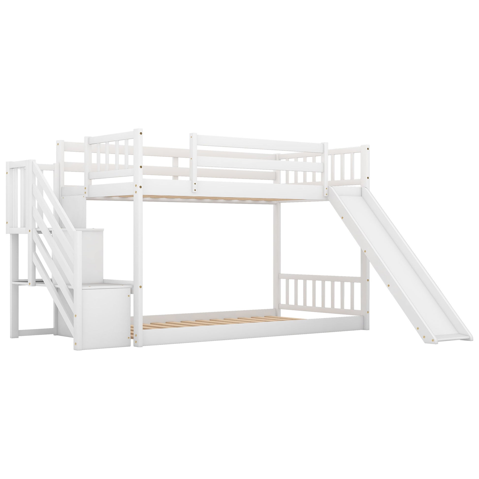 Bunk Bed With Convertible Slide And Stairway - The Sleep Loft - Online Mattress Showroom NYC