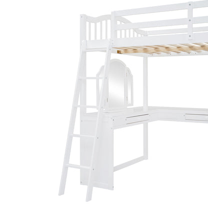 Loft Bed With Drawers, Cabinet, Shelves With Desk - The Sleep Loft - Online Mattress Showroom NYC