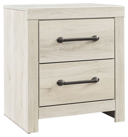 Cambeck - Two Drawer Night Stand - Whitewash - The Sleep Loft - Online Mattress Showroom NYC