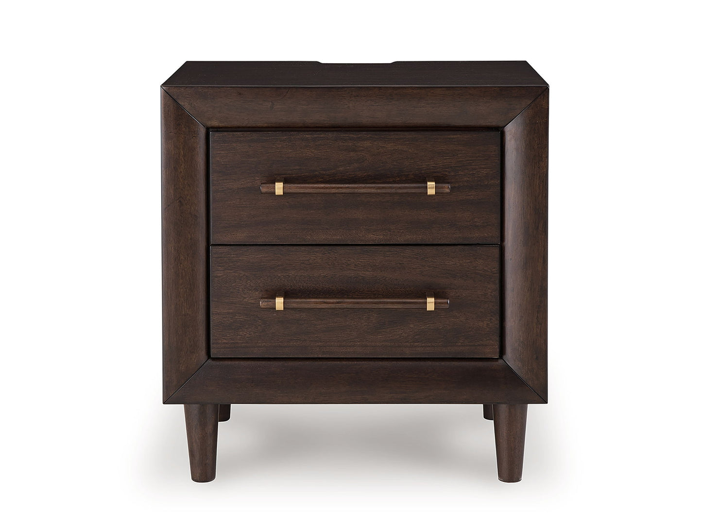 Dantenton - Two Drawer Night Stand - Merlot - The Sleep Loft - Online Mattress Showroom NYC
