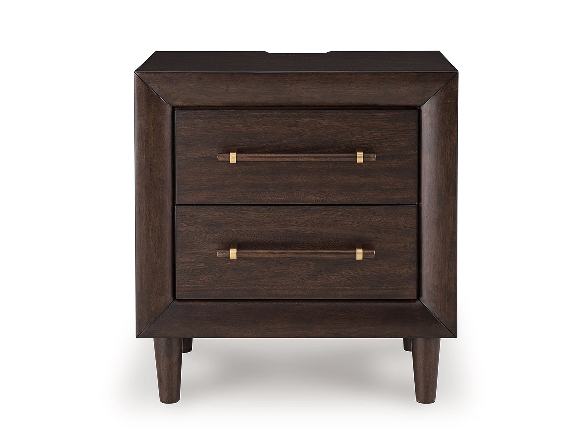 Dantenton - Two Drawer Night Stand - Merlot - The Sleep Loft - Online Mattress Showroom NYC