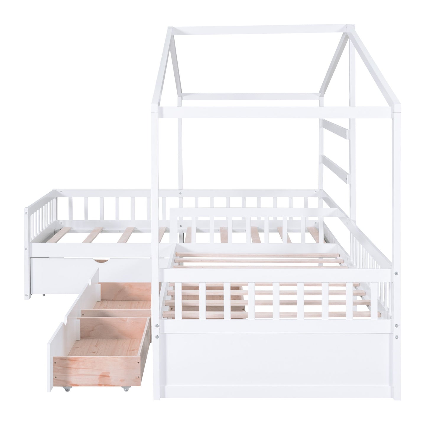 L Shape Platform Bed With 3 Storage Drawers - The Sleep Loft - Online Mattress Showroom NYC