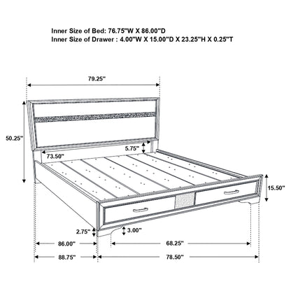California King Storage Platform Bed With 2 Drawer - White - The Sleep Loft - Online Mattress Showroom NYC