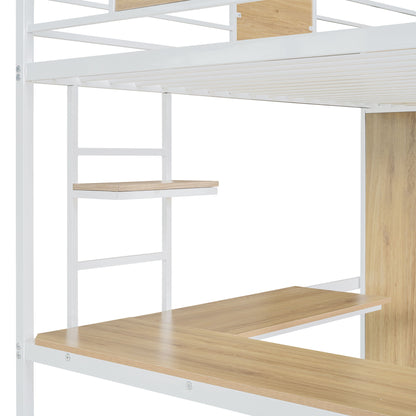 Loft Bed With L Shape Desk And Wardrobe - The Sleep Loft - Online Mattress Showroom NYC
