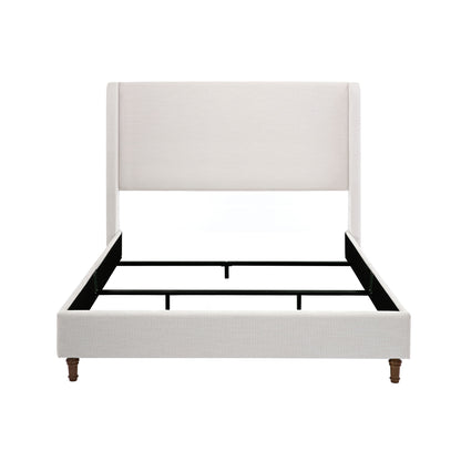 Hayden - Upholstered Wingback Bed With Tall Headboard - The Sleep Loft - Online Mattress Showroom NYC
