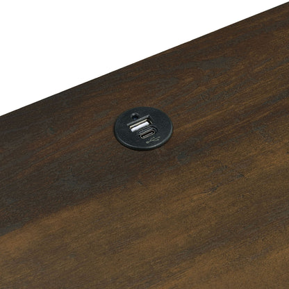 Transitional Nightstand With Dual USB Charging And Motion Sensor Light - The Sleep Loft - Online Mattress Showroom NYC