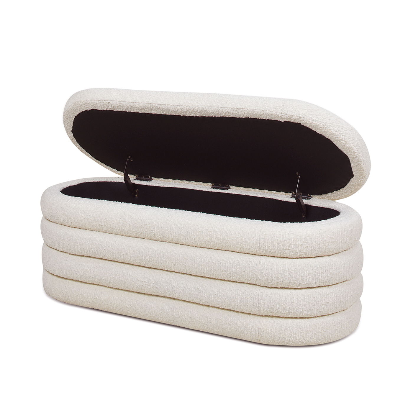Fuji - Upholstered Oval Storage Bench - The Sleep Loft - Online Mattress Showroom NYC