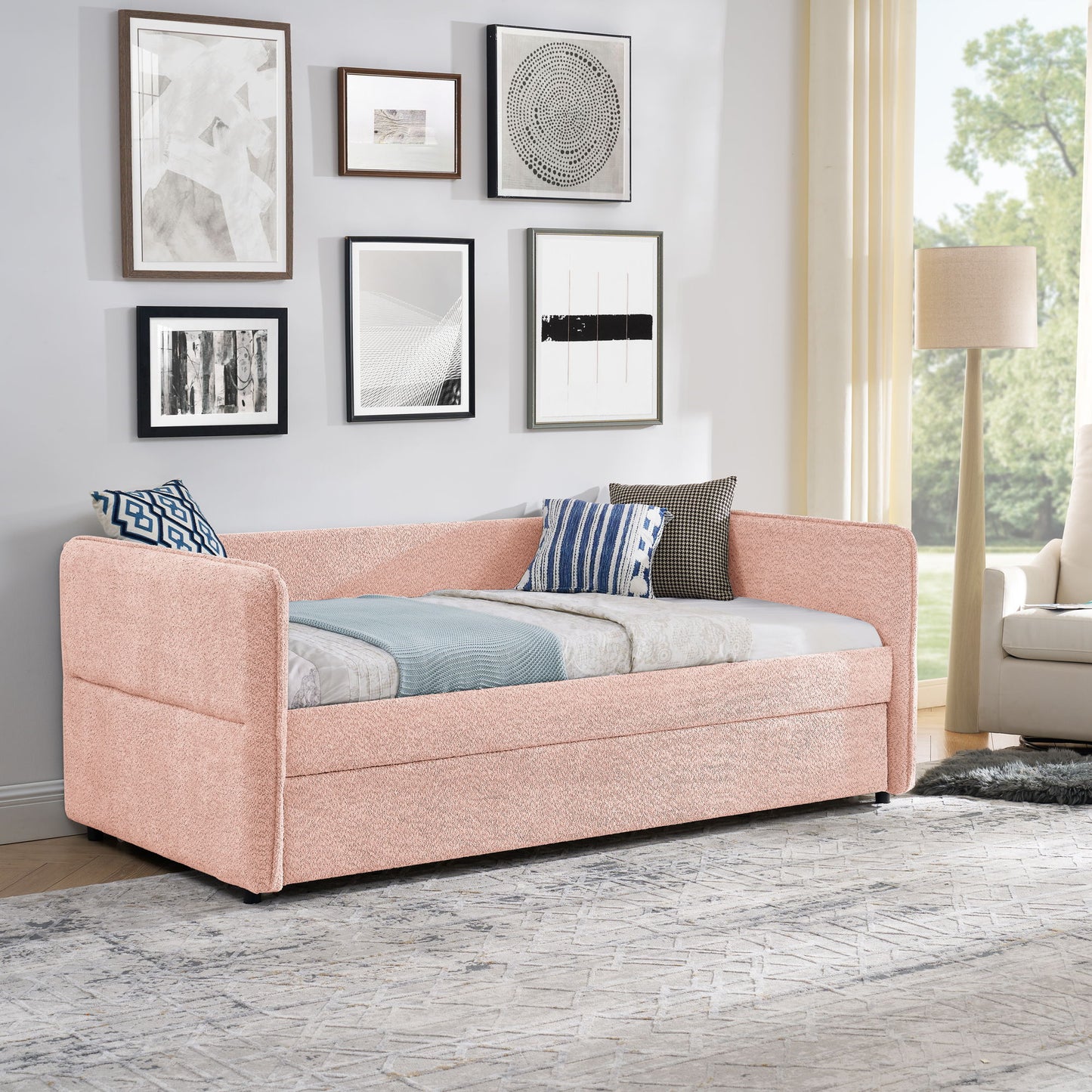 Upholstered Daybed With Pop Up Trundle - The Sleep Loft - Online Mattress Showroom NYC