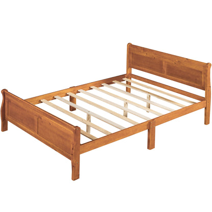 Platform Bed Frame Mattress Foundation Sleigh Bed With Headboard / Footboard / Wood Slat Suppor - The Sleep Loft - Online Mattress Showroom NYC