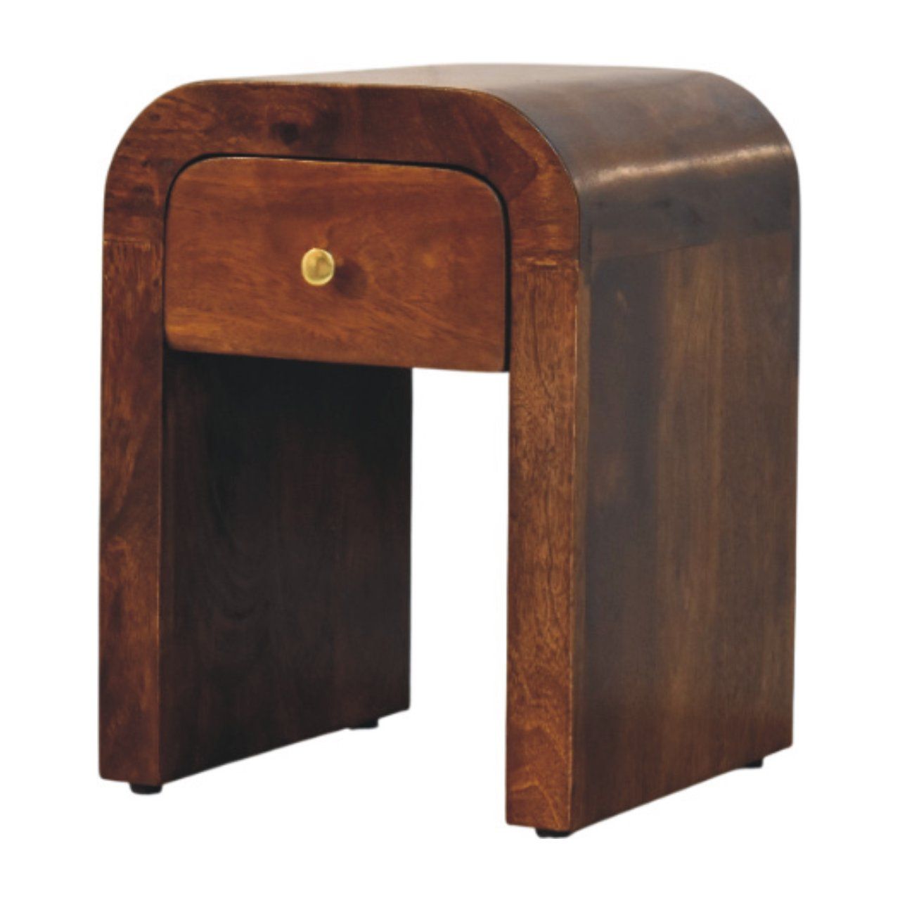 Mini Darcy - Nightstand With Curved Edges - The Sleep Loft - Online Mattress Showroom NYC