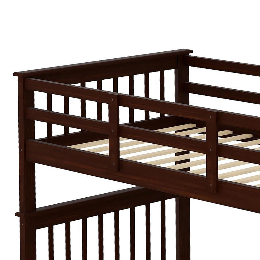 Stairway Bunk Bed With Storage And Guard Rail For Bedroom - The Sleep Loft - Online Mattress Showroom NYC