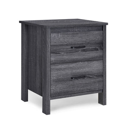 Titeca - Contemporary Wood 2 Drawer Nightstand - The Sleep Loft - Online Mattress Showroom NYC