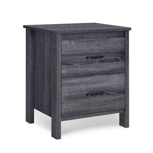 Titeca - Contemporary Wood 2 Drawer Nightstand - The Sleep Loft - Online Mattress Showroom NYC