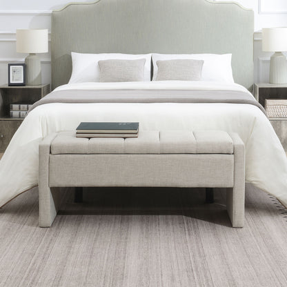 Modern Upholstered Large Bed End Bench With Storage - The Sleep Loft - Online Mattress Showroom NYC
