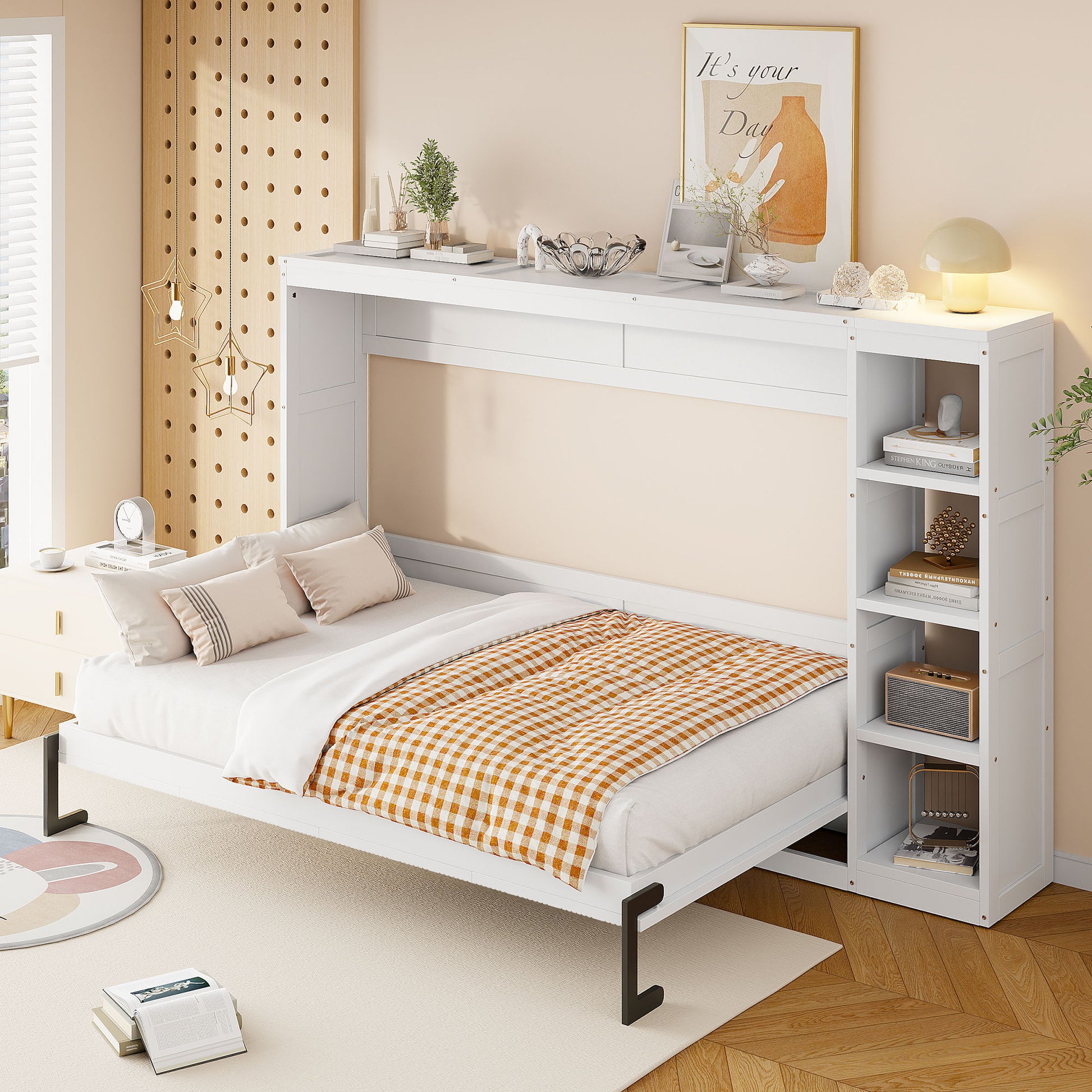 Murphy Bed With Bookshelf And Storage - The Sleep Loft - Online Mattress Showroom NYC