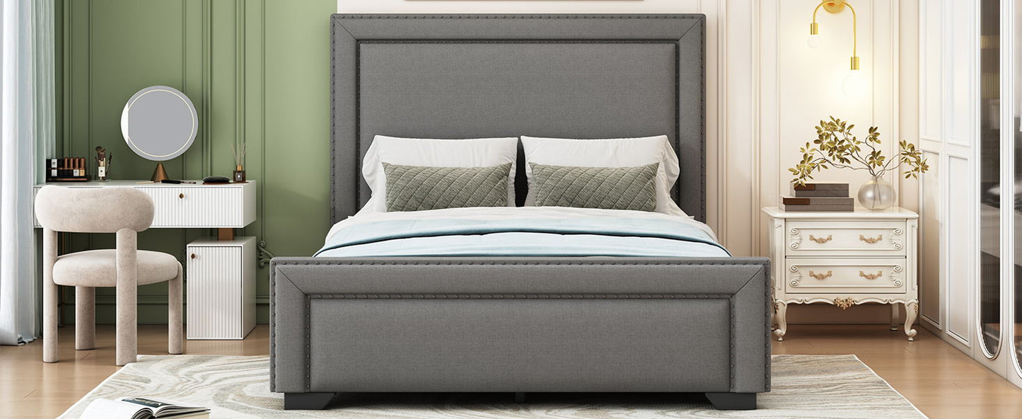 Upholstered Bed With Slats Support, No Box Spring Needed - The Sleep Loft - Online Mattress Showroom NYC