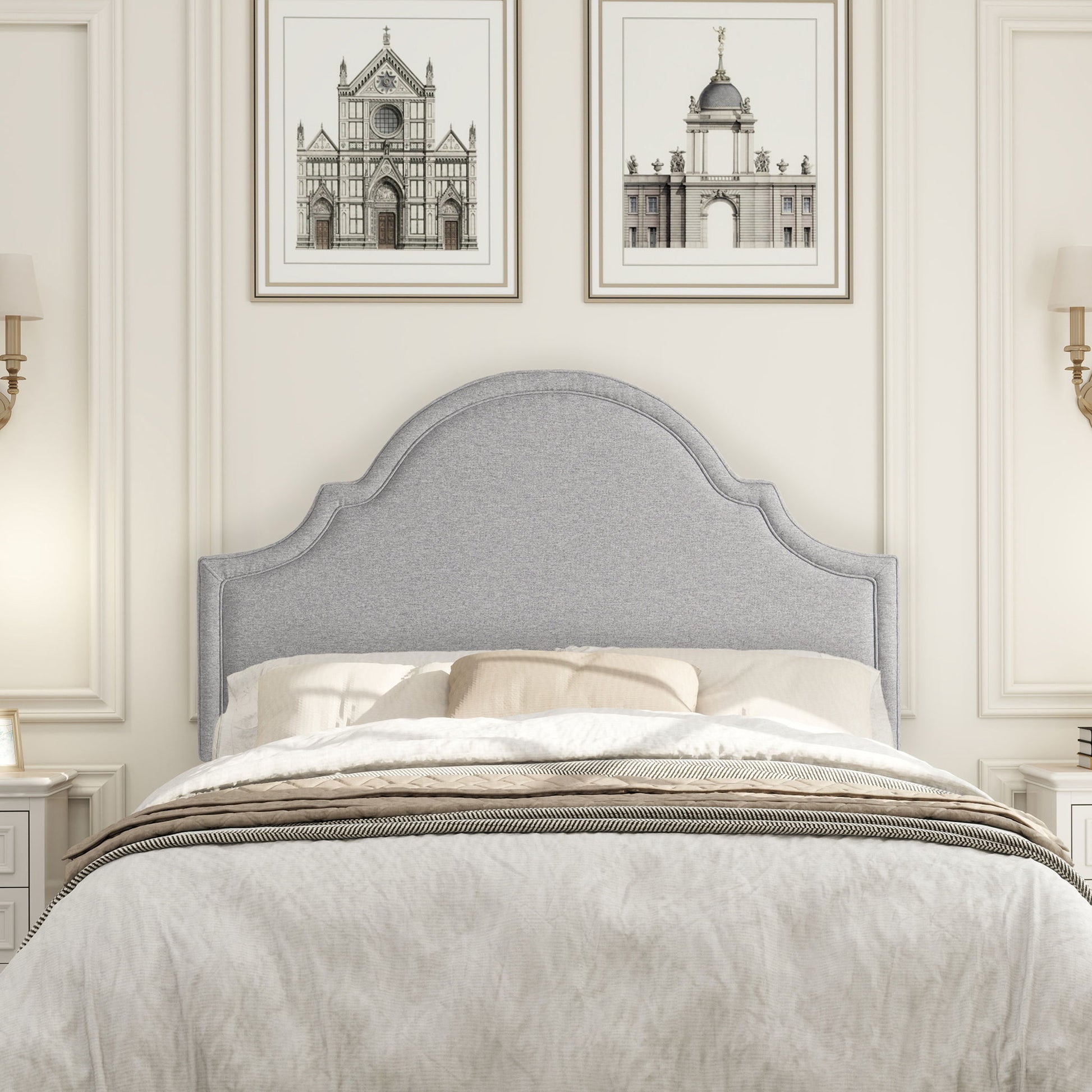 Catherine - Luxurious Comfort Upholstered Headboard - The Sleep Loft - Online Mattress Showroom NYC