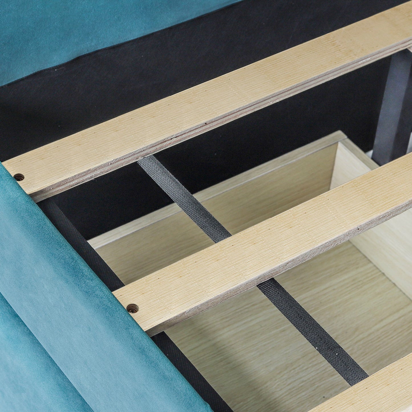 Upholstered Daybed With Two Drawers And Wood Slat - The Sleep Loft - Online Mattress Showroom NYC