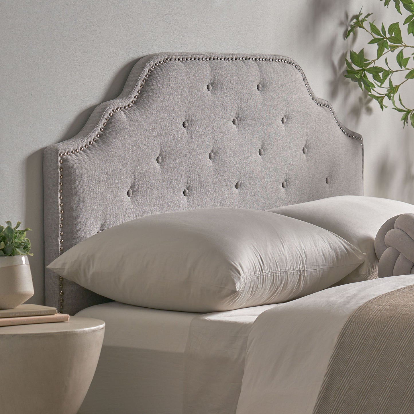 Luella - Button Tufted Upholstered Headboard - The Sleep Loft - Online Mattress Showroom NYC
