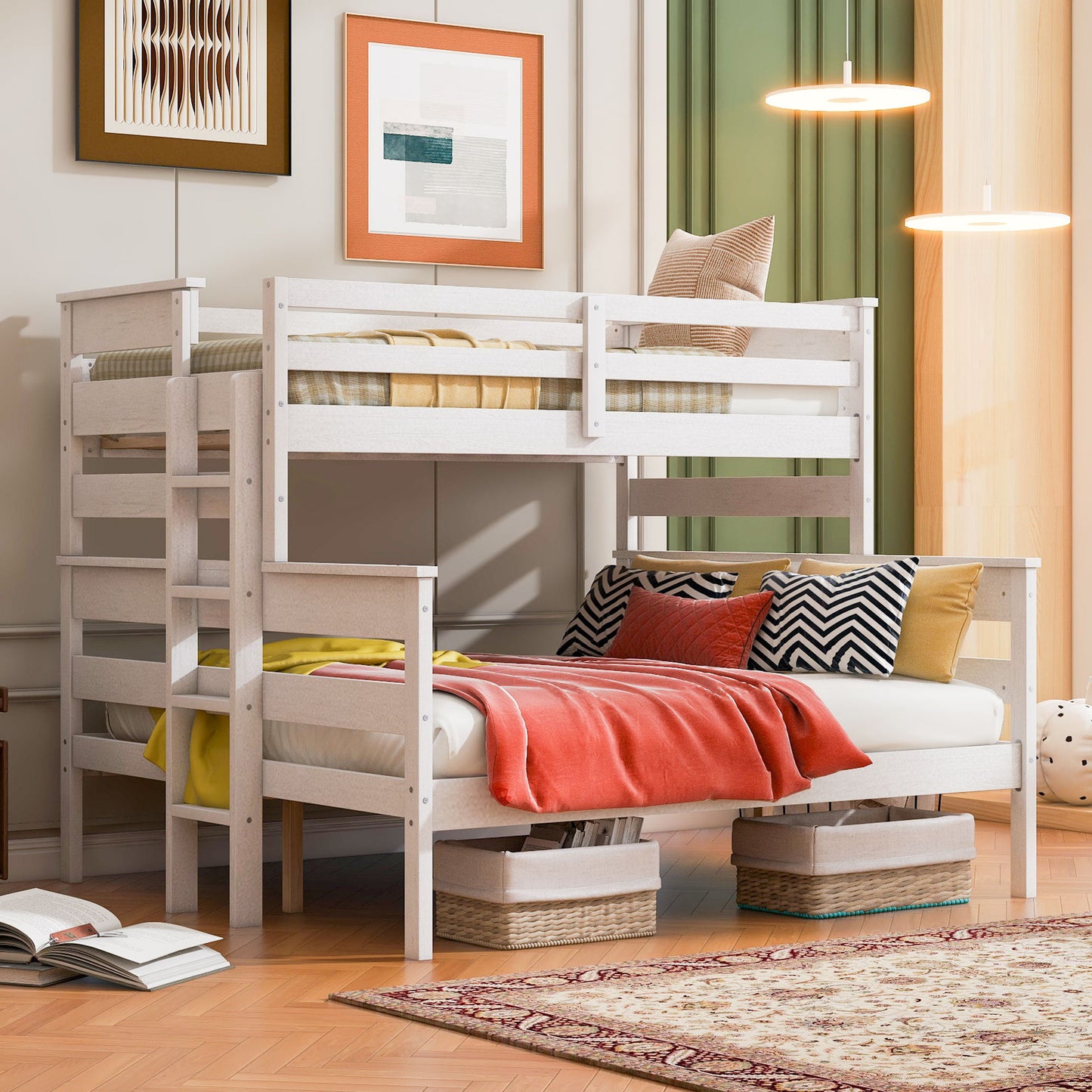 Detachable Design Bunk Bed With Ladder - The Sleep Loft - Online Mattress Showroom NYC