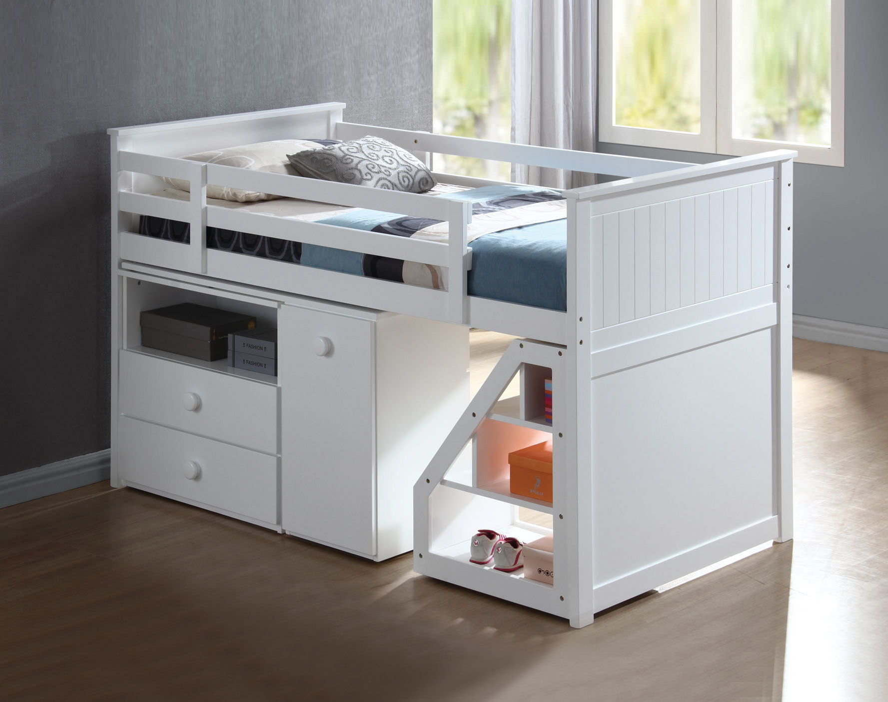 Wyatt - Twin Loft Bed Set - White - The Sleep Loft - Online Mattress Showroom NYC