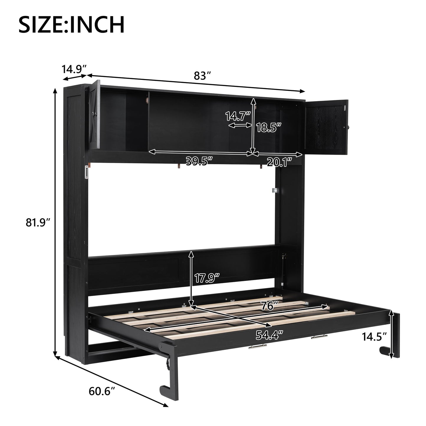 Murphy Bed With Storage Cabinets - The Sleep Loft - Online Mattress Showroom NYC