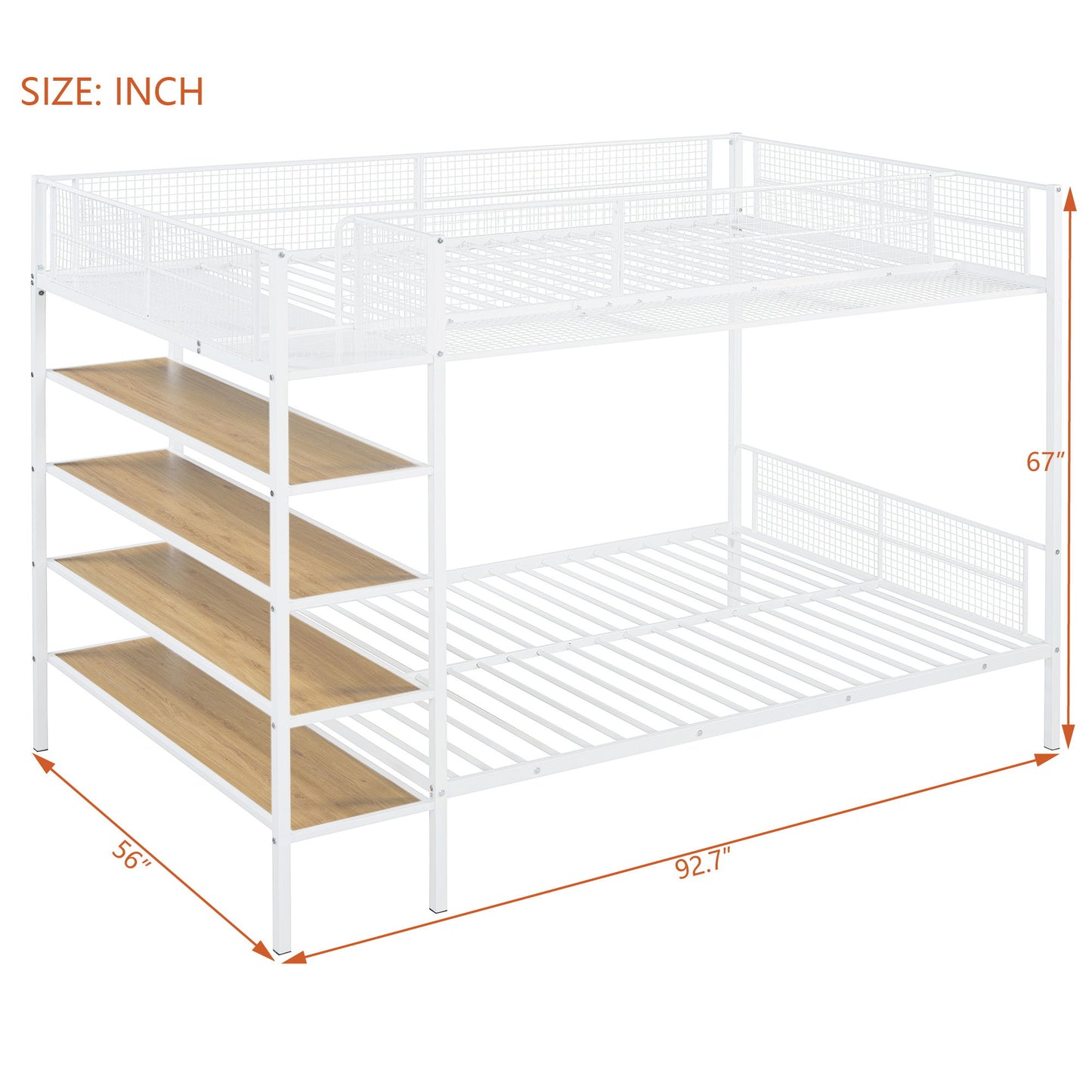 Bunk Bed With 5 Tier Shelves - The Sleep Loft - Online Mattress Showroom NYC