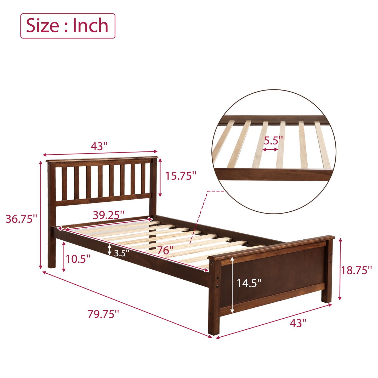 Platform Bed With Headboard, Footboard And Wood Slat Support - The Sleep Loft - Online Mattress Showroom NYC