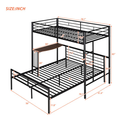Bunk Bed With Desk, Ladder And Quality Slats For Bedroom - The Sleep Loft - Online Mattress Showroom NYC