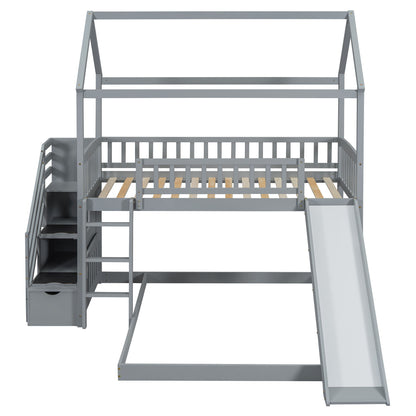 House Bunk Bed With Slide - The Sleep Loft - Online Mattress Showroom NYC