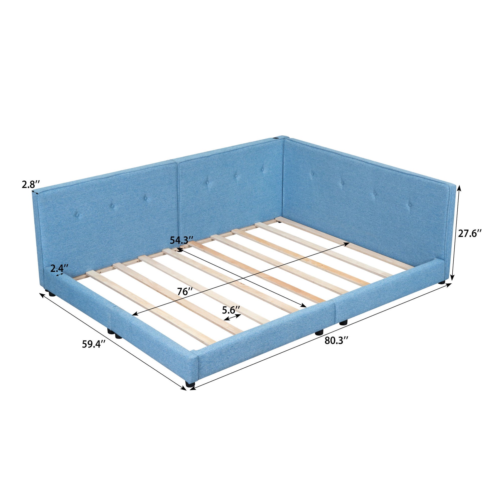 Modern Upholstered Platform Bed With USB Ports And LED Belt - The Sleep Loft - Online Mattress Showroom NYC