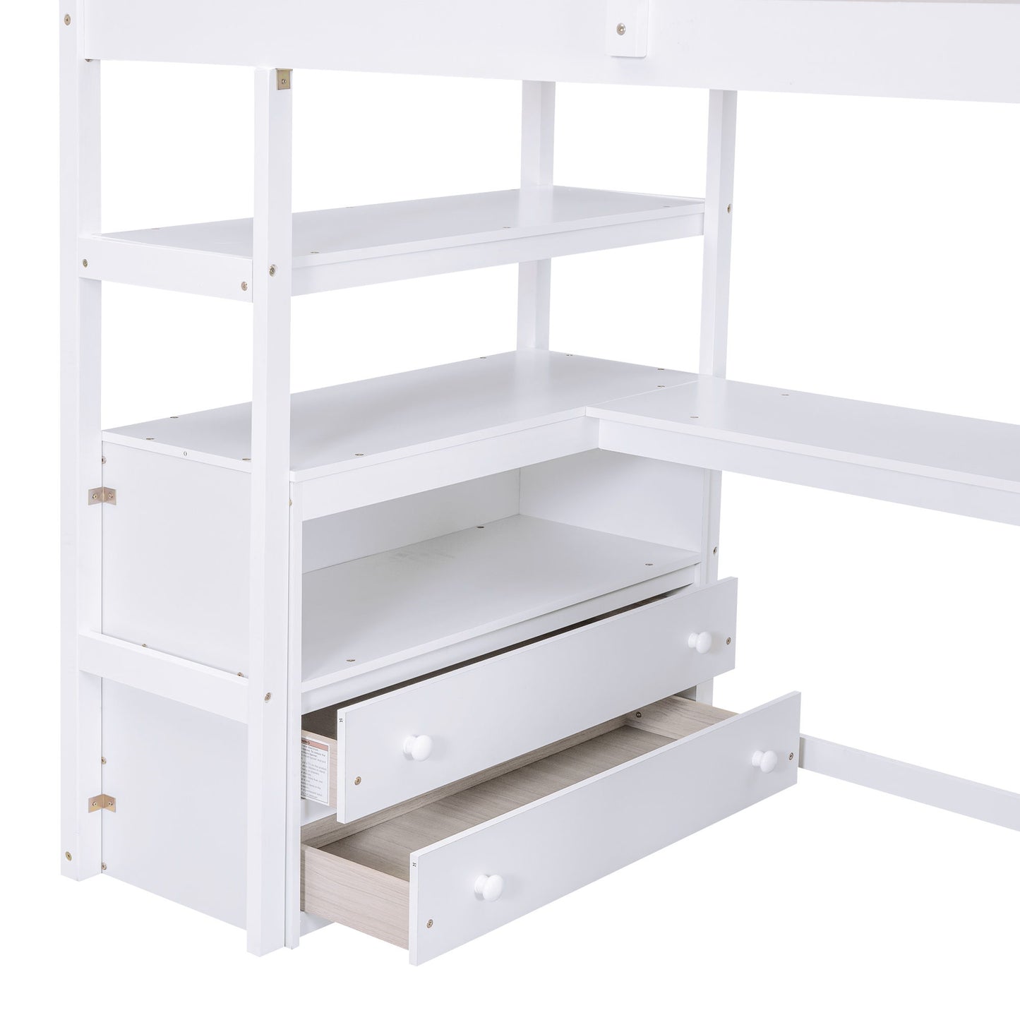 Loft Bed With Desk, Shelves, 2 Drawers, Storage Staircase - The Sleep Loft - Online Mattress Showroom NYC