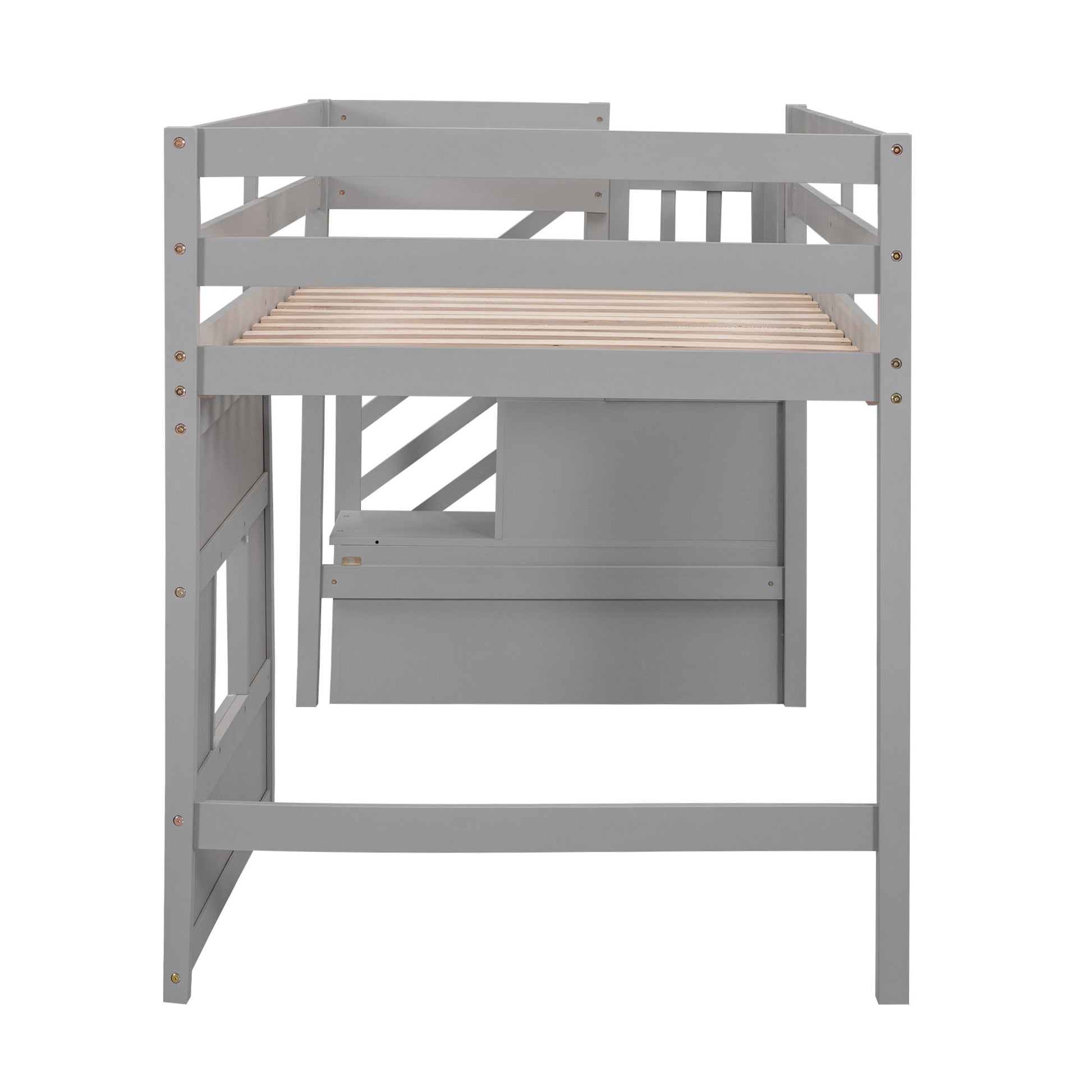 Loft Bed With Storage Staircase, Window & LED Light - The Sleep Loft - Online Mattress Showroom NYC