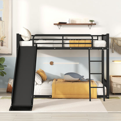 Metal Bunk Bed With Slide, Durable Steel Frame - The Sleep Loft - Online Mattress Showroom NYC