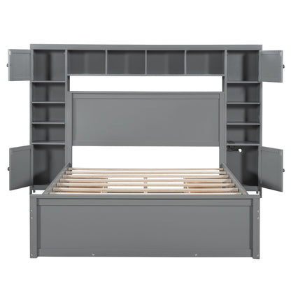 Bed With All In One Cabinet, Shelf And Sockets - The Sleep Loft - Online Mattress Showroom NYC