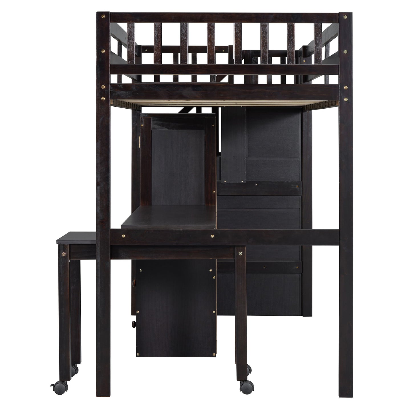 Loft Bed With Stairs, Bookshelf, Drawers, Desk & Wardrobe, Space Saving Multifunctional Furniture - The Sleep Loft - Online Mattress Showroom NYC