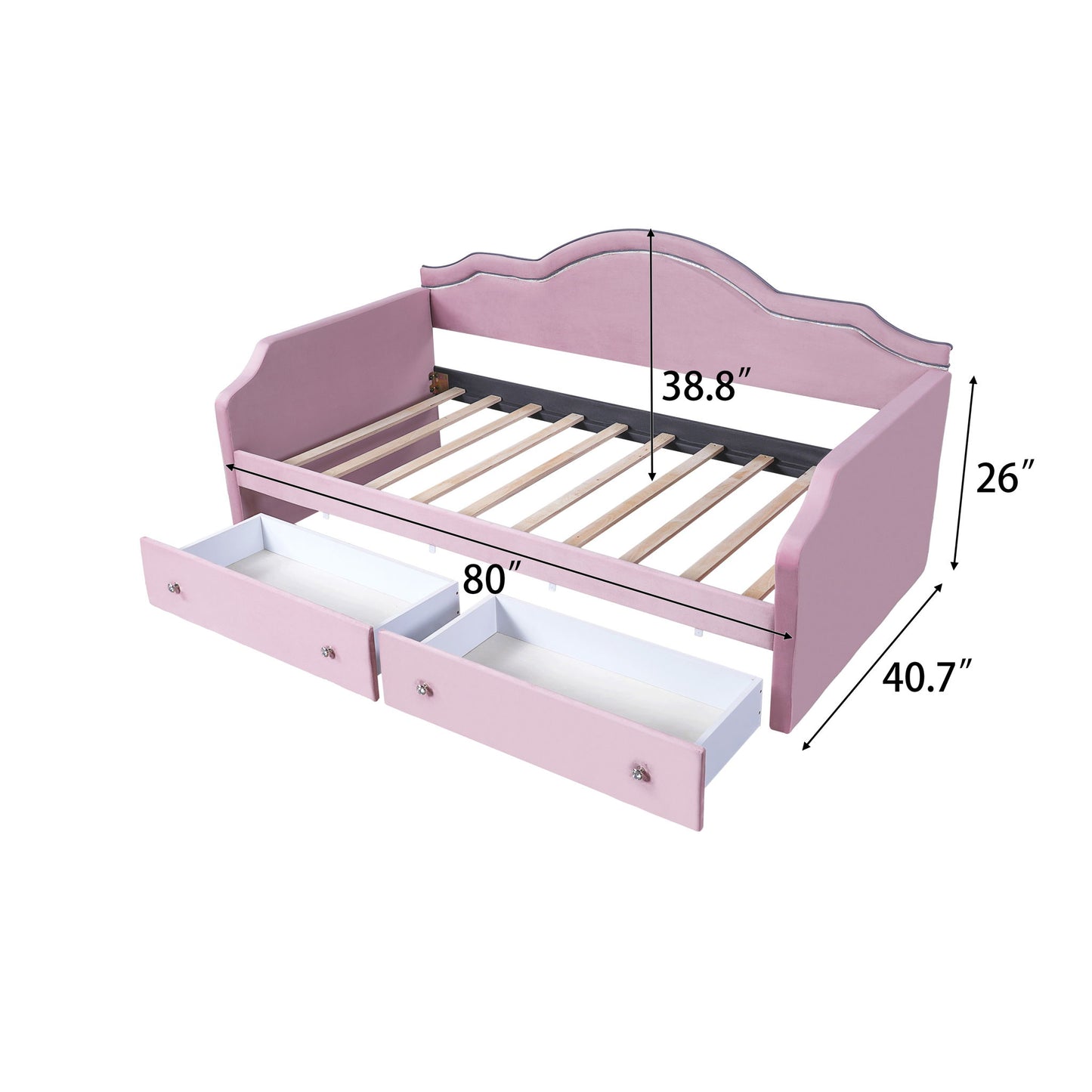Upholstered Daybed With LED Lights And 2 Drawersme - The Sleep Loft - Online Mattress Showroom NYC