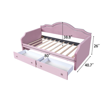 Upholstered Daybed With LED Lights And 2 Drawersme - The Sleep Loft - Online Mattress Showroom NYC