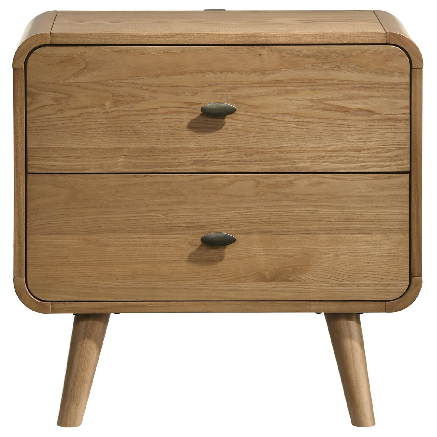 Winston - 2 Drawer Nightstand - Ash Brown - The Sleep Loft - Online Mattress Showroom NYC