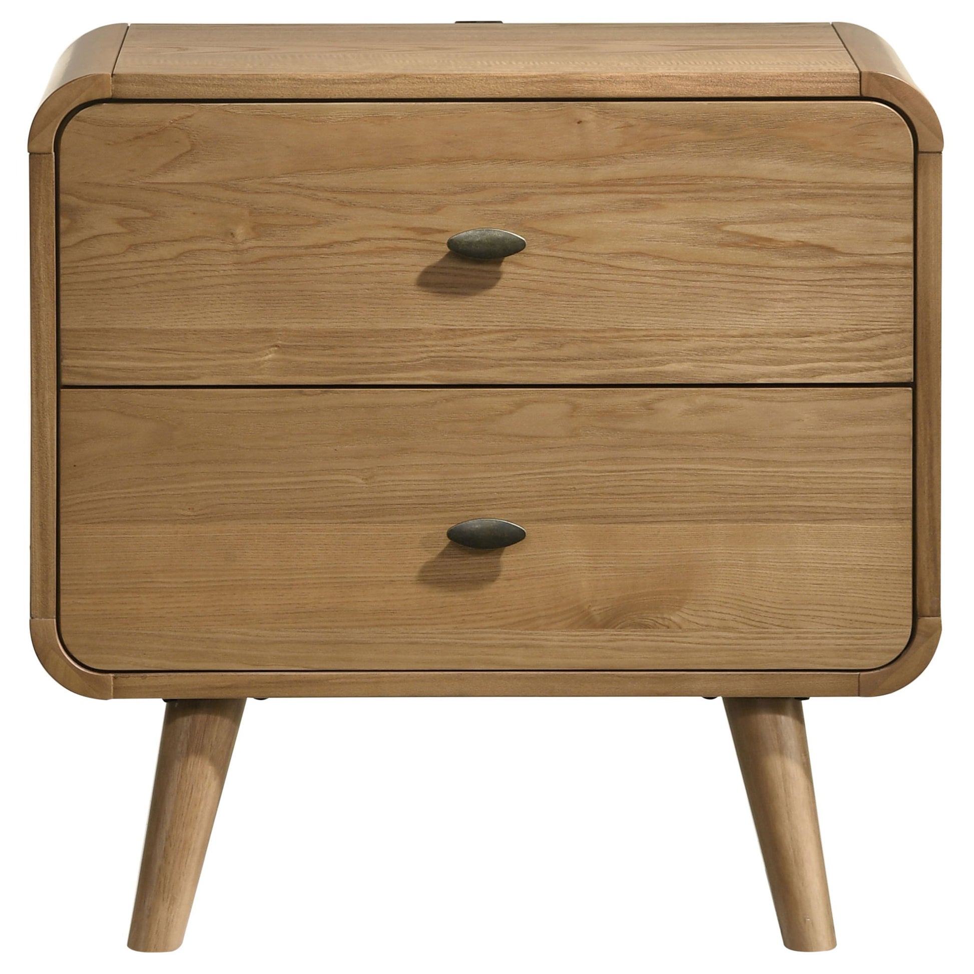 Winston - 2 Drawer Nightstand - Ash Brown - The Sleep Loft - Online Mattress Showroom NYC