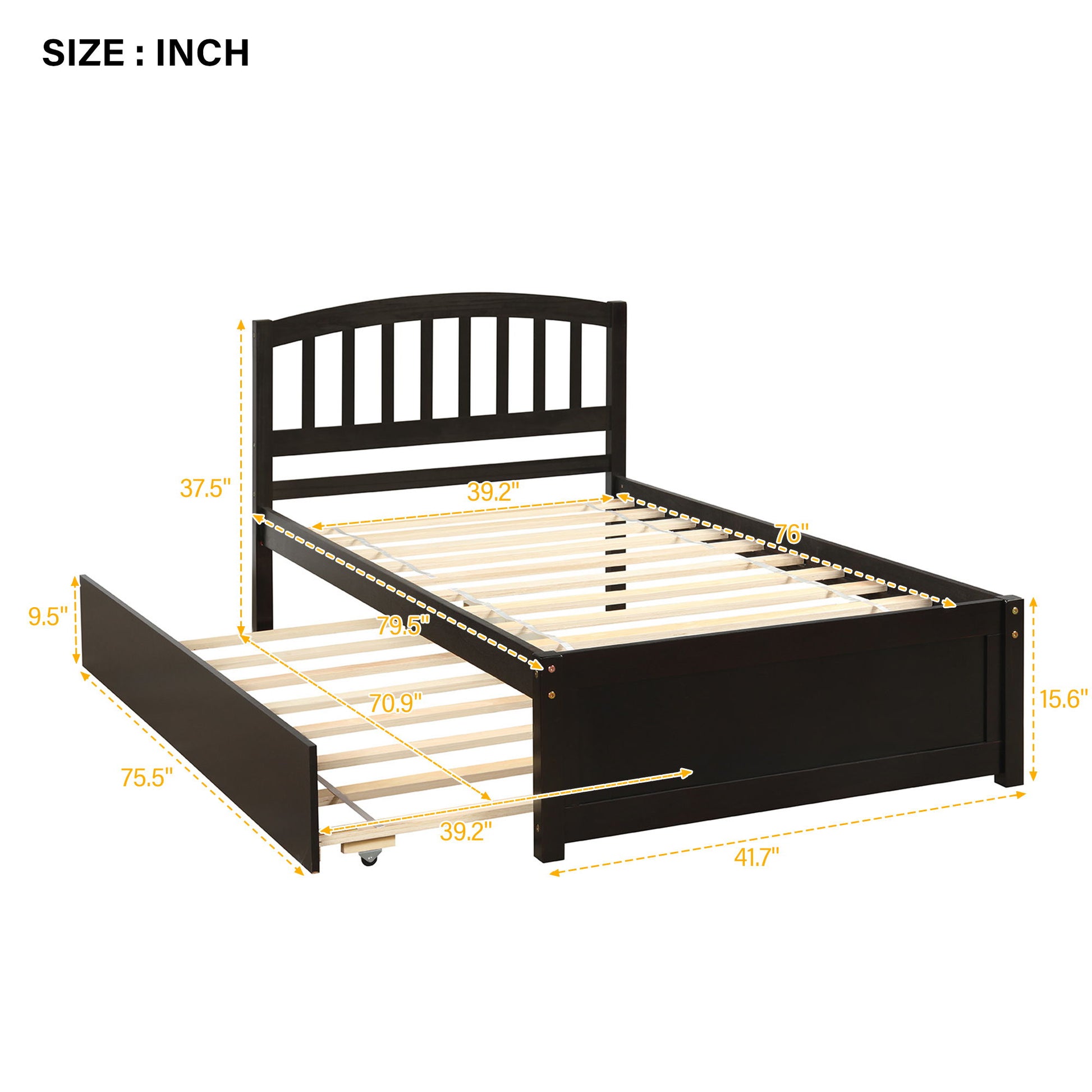 Platform Bed Wood Bed Frame With Trundle - The Sleep Loft - Online Mattress Showroom NYC