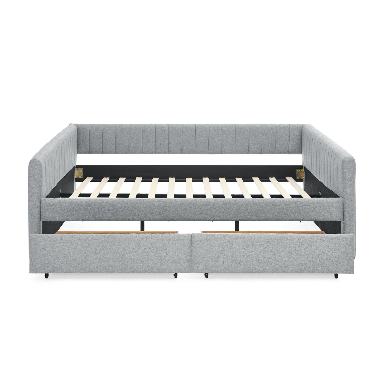 Upholstered Queen Daybed With 2 Drawers - The Sleep Loft - Online Mattress Showroom NYC