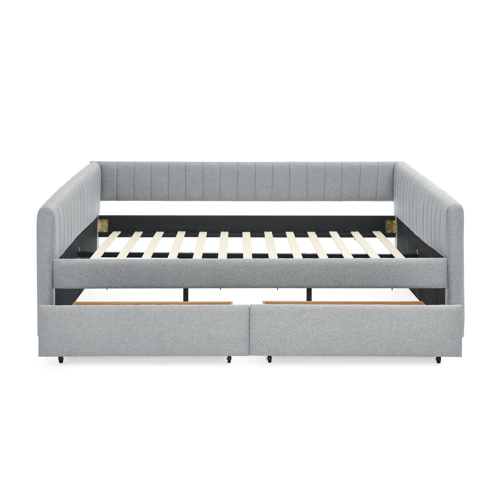 Upholstered Queen Daybed With 2 Drawers - The Sleep Loft - Online Mattress Showroom NYC