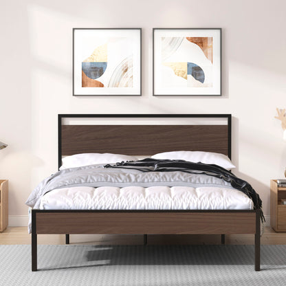 Ceres - Metal Bed With Wood Headboard & Footboard - The Sleep Loft - Online Mattress Showroom NYC