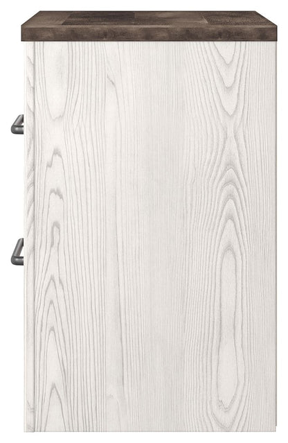 Gerridan - Two Drawer Night Stand - White / Gray - The Sleep Loft - Online Mattress Showroom NYC