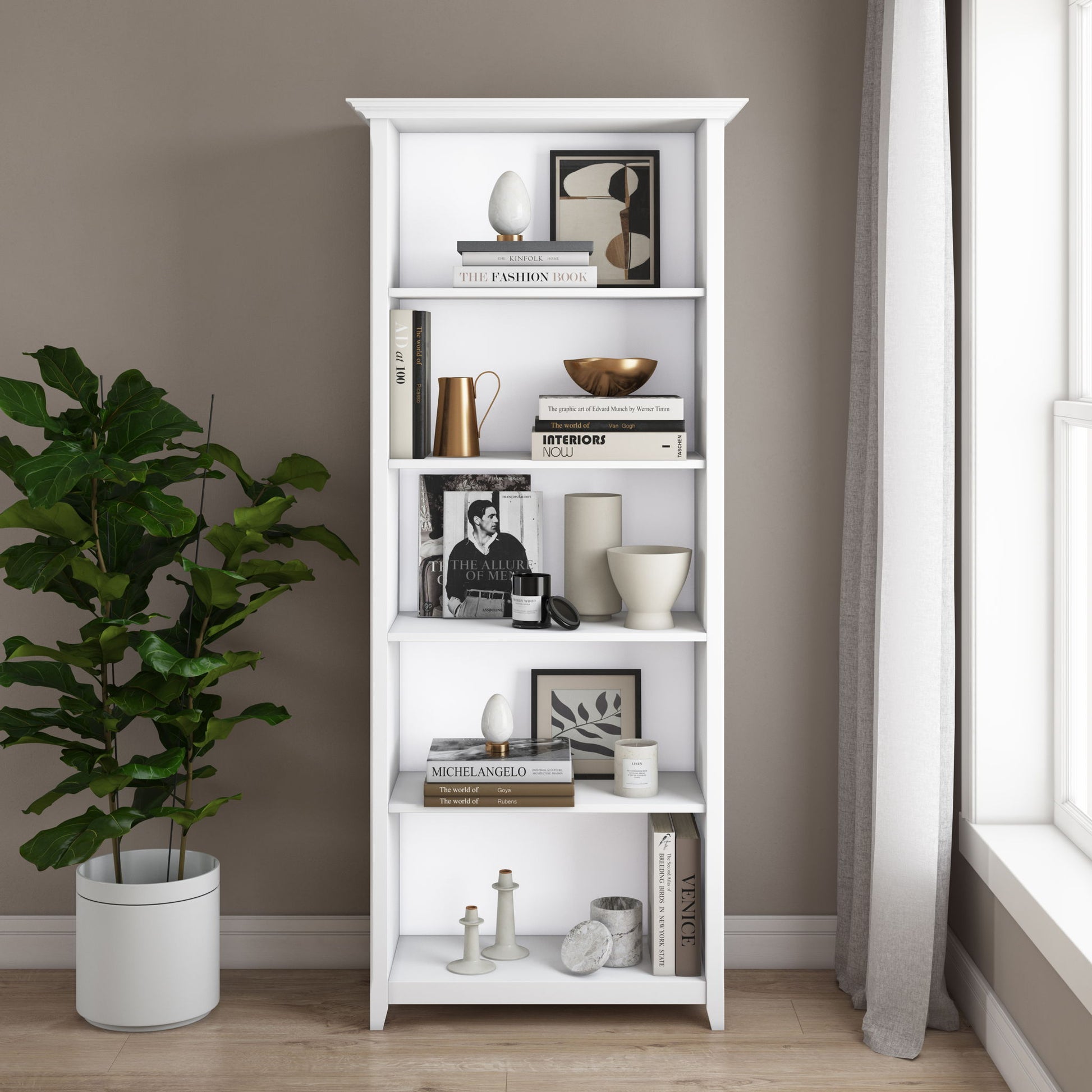 Amherst - 5 Shelf Bookcase, Handcrafted - The Sleep Loft - Online Mattress Showroom NYC