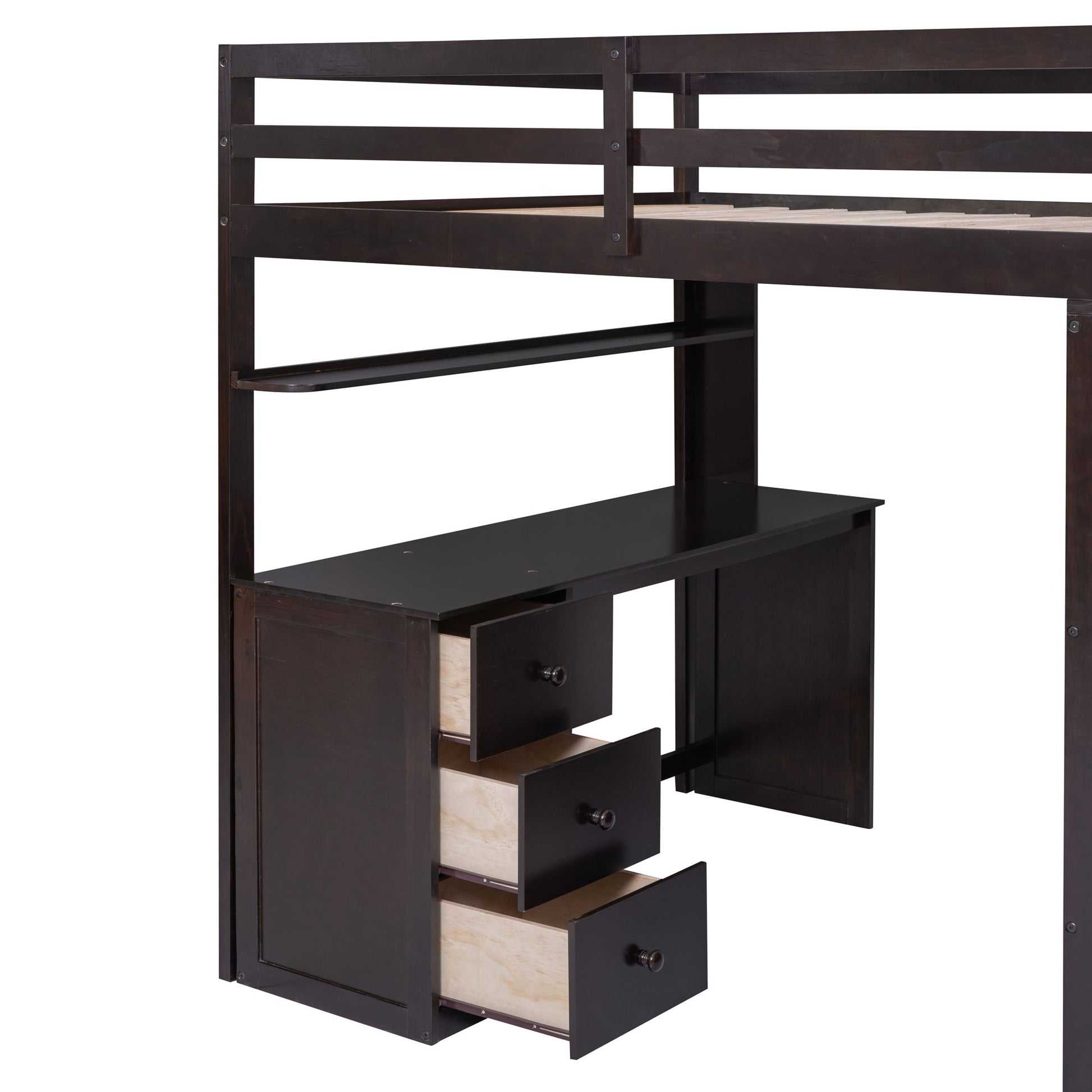 Loft Bed With Drawers, Desk, And Wardrobe - The Sleep Loft - Online Mattress Showroom NYC